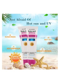 GUANJING UV/UA Protecting Whitening Sunscreen Cream SPF 50+ Aqueous and Non-Greasy Sun Burn Protection for Face Neck and Arms for Men and Women 50ml  - Image 3