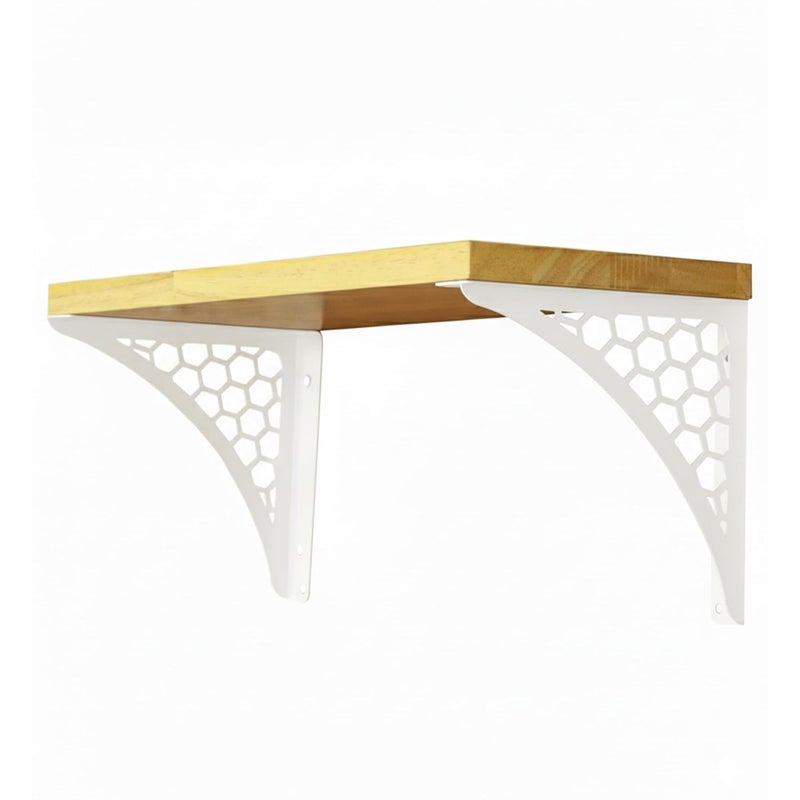 Spillbox Wooden Pooja Home Temple|White Metal Shelf |Wall Mountable|Easy Screw Assembly|Home Temple for Puja Room |Pooja Stand | Mandir-Hexagon (Small White) - Image 3