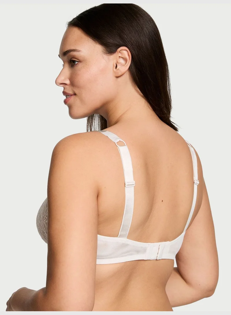 Victoria's Secret Shine Strap Unlined Low-Cut Lace Demi Bra