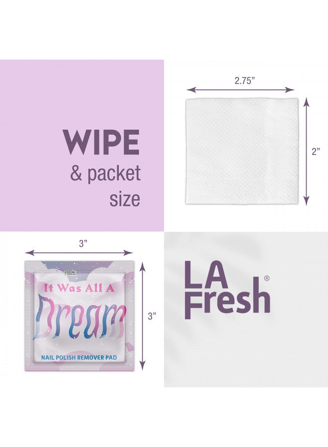 LA FRESH Nail Polish Remover Wet Wipes With Lavender, Aloe Vera, And Vitamin E Pack Of 50ct Acetone-Infused Pads - Nail Care Travel Essentials - Image 4