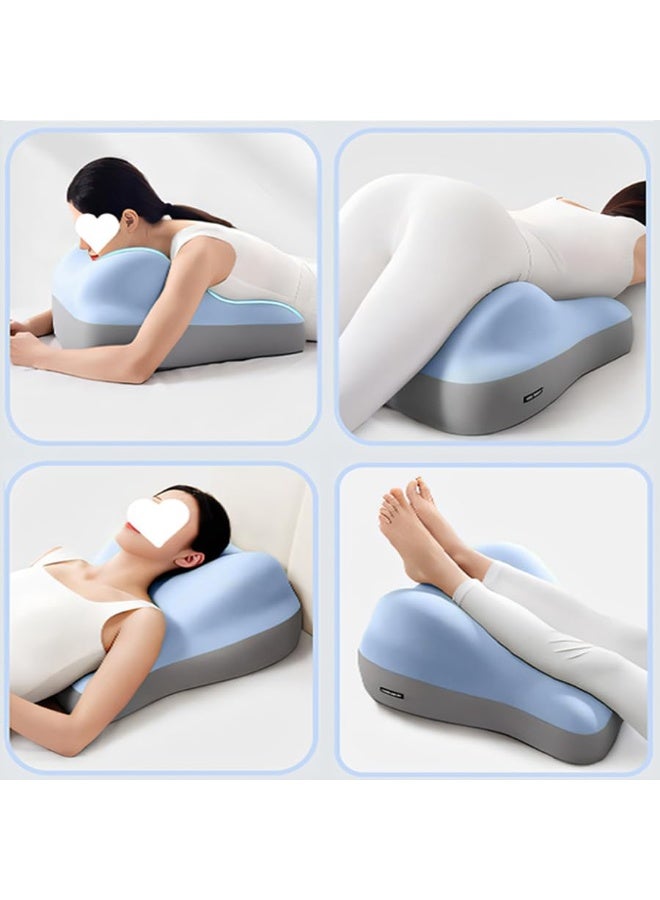 Bukela Wedge Pillow for Back Hip Pregnancy Support Ergonomic Cushion for Sitting Lying or Sleeping Low-Profile Design (Blue) - Image 3