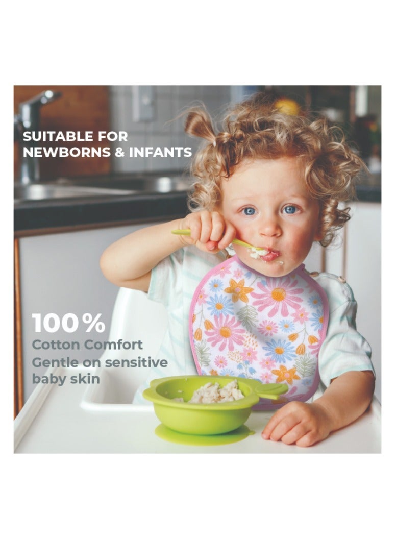 Nurtur Cotton bibs - Printed Character 5 Pack / Girl - Image 5