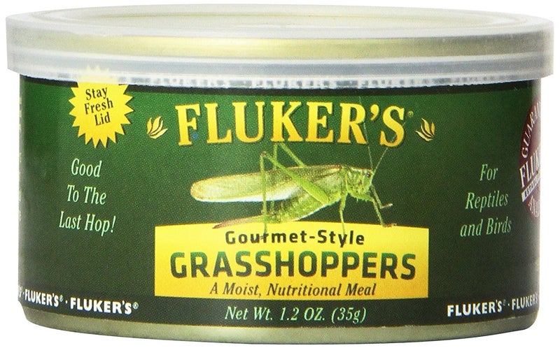 Fluker's Gourmet Canned Food for Reptiles, Fish, Birds and Small Animals, Grass Hoppers 1.2 oz - Image 1