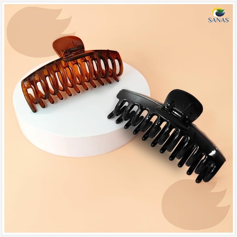 Sanas Sanas Large Hair Claw 3Pcs Butterfly Clip Big Clutchers Korean Acrylic Plastic Tight Grip for Women  Girls Jumbo Stylish Trendy Hairstyling Clips 3Pcs - Image 4