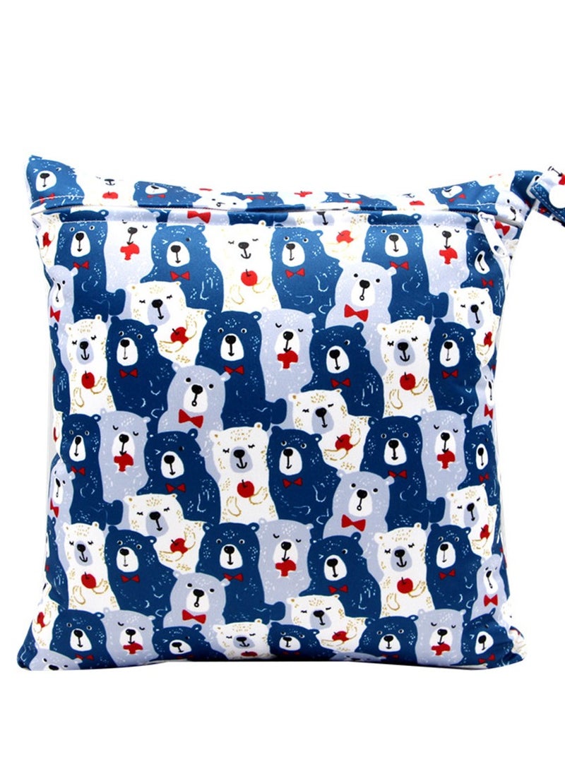 Asenappy Asenappy Cartoon Printed Stroller Single Zipper Car Hanging Bag Stroller Hanging Bag Multi-functional Diaper Storage Bag 