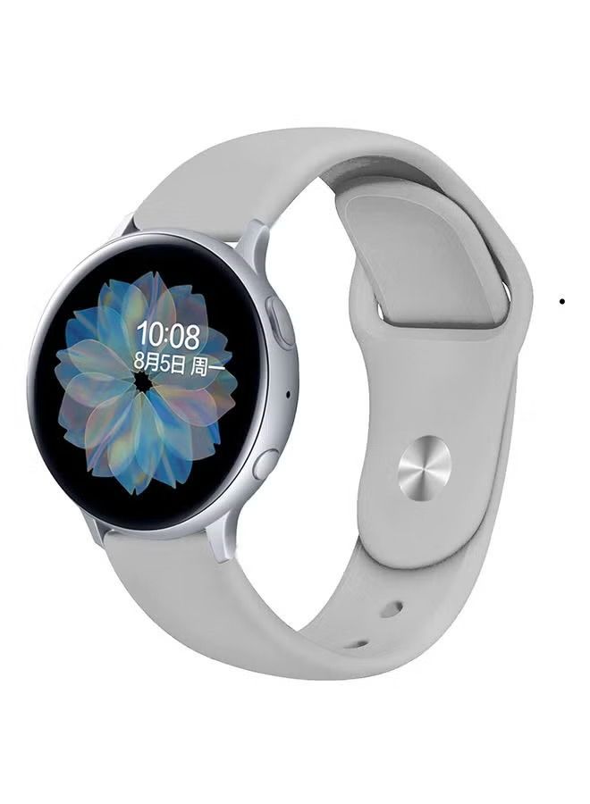 Zaboon 22mm Silicone Watch Band Compatible With Samsung Galaxy Watch 3 45mm / Galaxy Watch 46mm / Gear S3 Frontier / Classic / Watch GT 2 46mm Bands Soft Silicone Smart Watch Wristband Women- Grey - Image 2