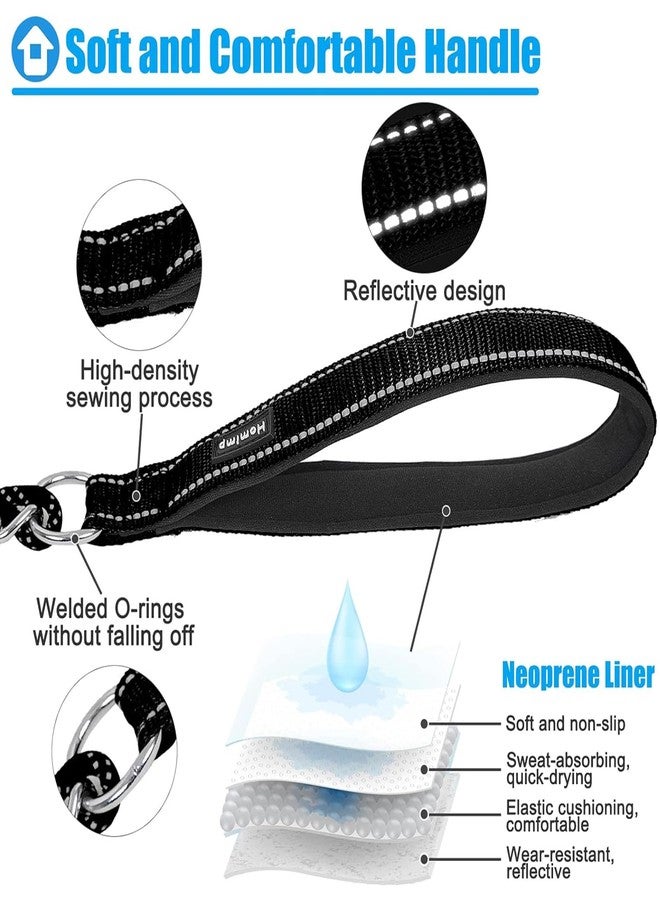HOMIMP Chew Proof Dog Leash for Medium Large Dogs, Reflective 6 FT Heavy Duty Metal Chain Dog Leashes with Soft Padded Handle, Anti Bite Durable Rope Leashes for Pitbull, Non Chewable - Image 3