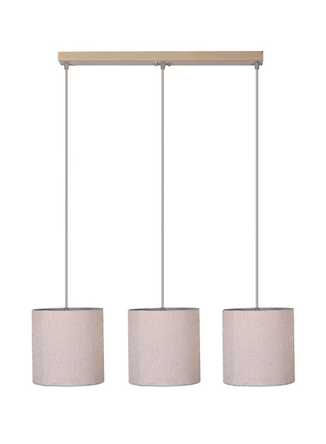 El Rawda Lighting Regata Triple Ceiling Lamp | modern decorative LED E27 pendant light ceiling lamp hanging | suitable for any room | Color: Beige | Size: 70x65 cm - Image 2