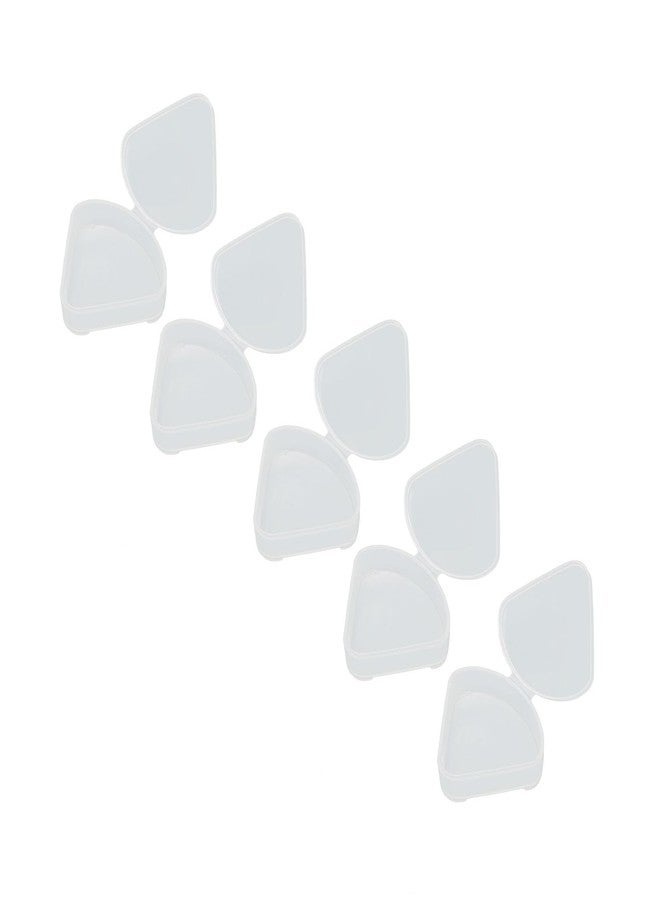يميكو علبة تخزين إسفنجات البودرة المثلثة، علبة شفافة لحفظ كبسولات البودرة، علبة تخزين محمولة لإسفنجات المكياج، مجموعة من 5 قطع - Image 5