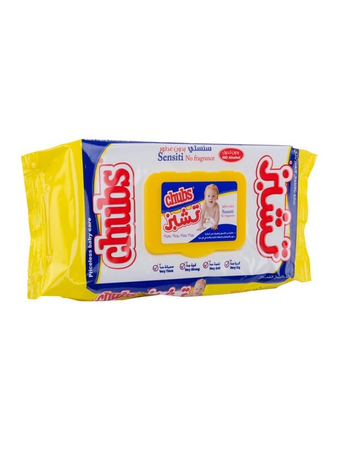 Chubs Baby Sensitive Wet Wipes, No Alcohol and Fragrance-Free, Pack of 2 - Image 1