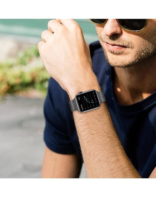 Generic - Replacement Band Compatible with Apple Watch Band 42mm 44mm 45mm 49mm, Classic Stainless Steel Metal Strap Compatible with iWatch Series 8 7 6 5 4 3 2 - Image 1