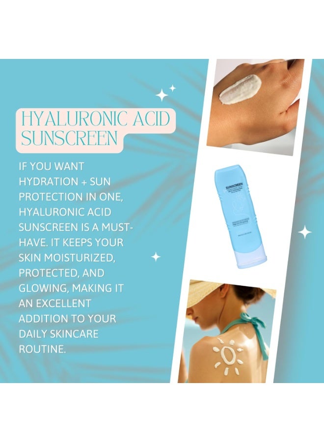 BBROSE Hyaluronic Acid Sunscreen SPF 50 PA+++ (125ml) | Broad Spectrum UV Protection | Water-Resistant, Non-Sticky, Lightweight & Hydrating Sunscreen for All Skin Types | Glowing & Healthy Skin - Image 4