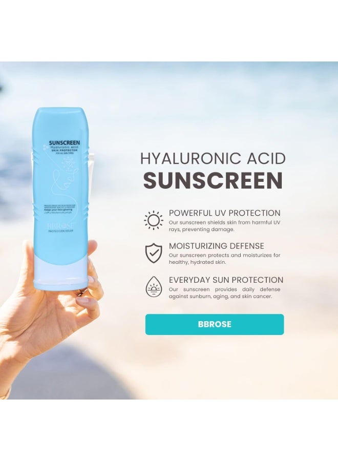 BBROSE Hyaluronic Acid Sunscreen SPF 50 PA+++ (125ml) | Broad Spectrum UV Protection | Water-Resistant, Non-Sticky, Lightweight & Hydrating Sunscreen for All Skin Types | Glowing & Healthy Skin - Image 2