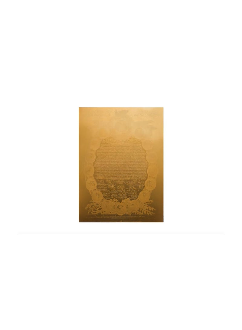Memorabilia 2026 Declaration of Independence in 24K Gold - 600 mg Gold Foil Print with Trumbull Painting, Made in USA - Image 3