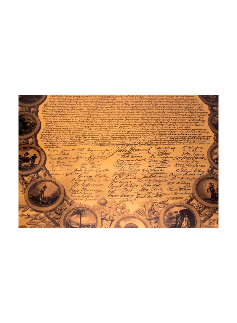 Memorabilia 2026 Declaration of Independence in 24K Gold - 600 mg Gold Foil Print with Trumbull Painting, Made in USA - Image 5