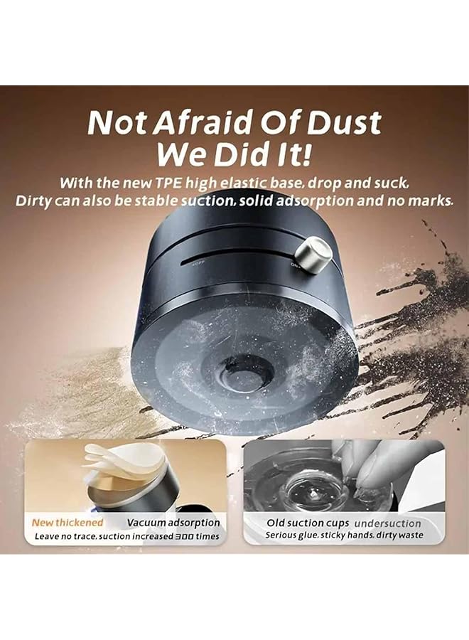 أوزيغالور حامل هاتف مغناطيسي قابل للطي للسيارة، حامل هاتف مغناطيسي دوار 360 درجة للمطبخ (أسود) - Image 4