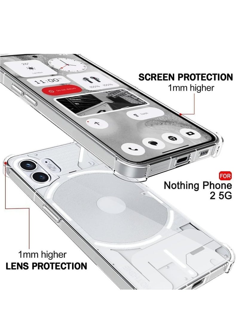 إيف لا شيء هاتف 2 حافظة خلفية شفافة مقاومة للصدمات لحماية 360 درجة | سيليكون فائق النعومة | تصميم مقاوم للصدمات | حالة الغطاء الخلفي للهاتف لا شيء - Image 3