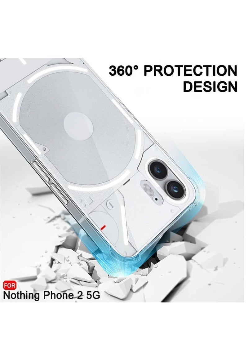 إيف لا شيء هاتف 2 حافظة خلفية شفافة مقاومة للصدمات لحماية 360 درجة | سيليكون فائق النعومة | تصميم مقاوم للصدمات | حالة الغطاء الخلفي للهاتف لا شيء - Image 4