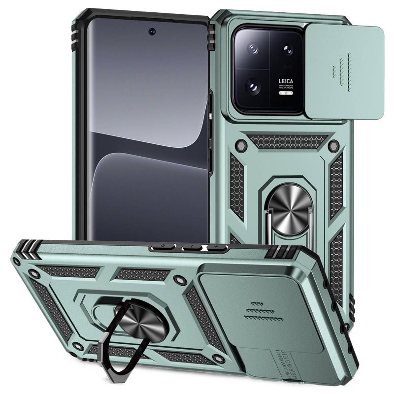 BB غطاء MagSafe بTPU+PC لـ Redmi Note 14 مع حماية من السقوط وحامل قائم مع مقاوم للصدمات مع مغناطيس قوي مع مقاوم للخدش باللون أسود مغناطيسي بوظيفة حامل من مادة TPU باللون الأسود باللو. - Image 2