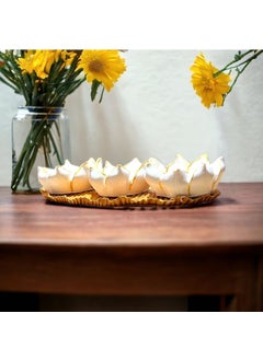 Taşdevri Life Tasdevri Life Decorative 3 Lotus Candle Holder Gold  - Image 3