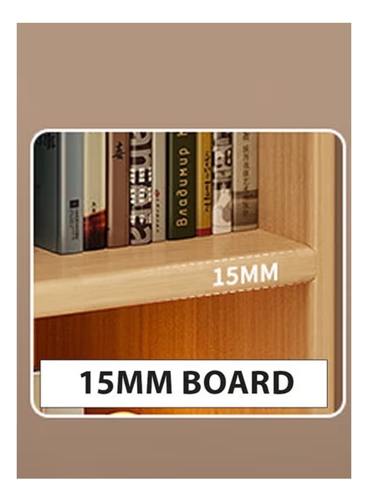 كلناميان رف تخزين متعدد الطبقات للكتب، خزانة عرض أنيقة لغرفة المعيشة، 40 سم، لون بيج - Image 3