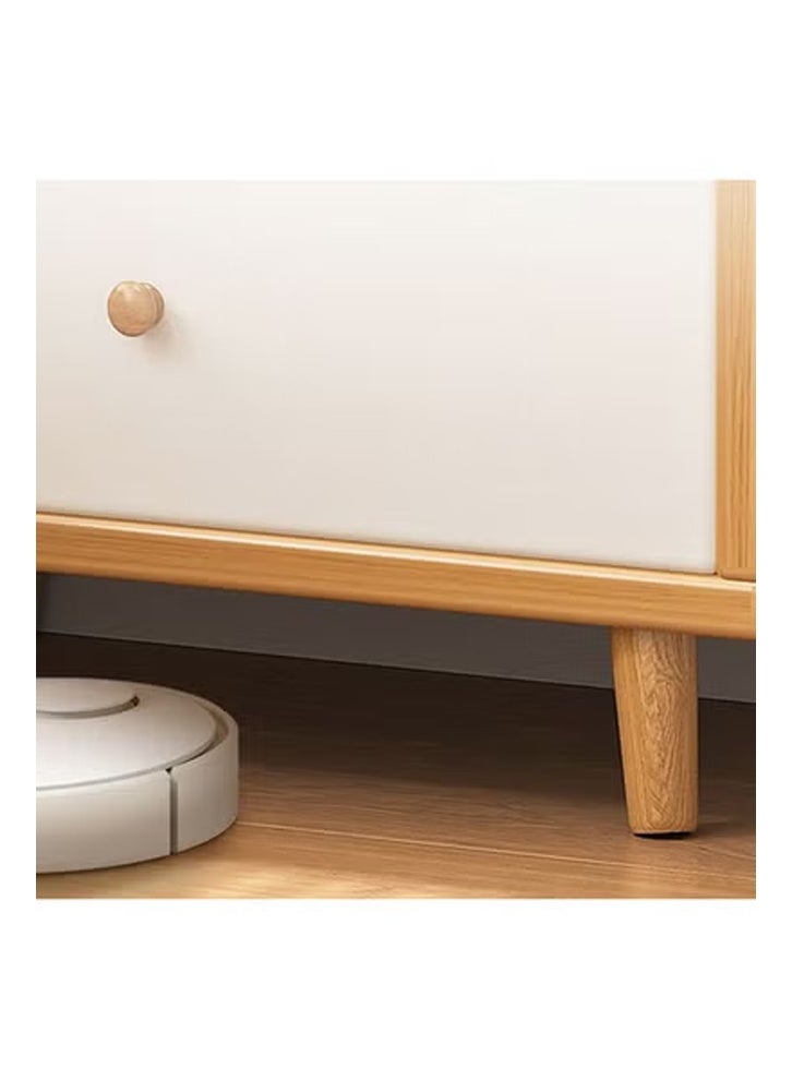 كلناميان رف تخزين متعدد الطبقات للكتب، خزانة عرض أنيقة لغرفة المعيشة، 40 سم، لون بيج - Image 4