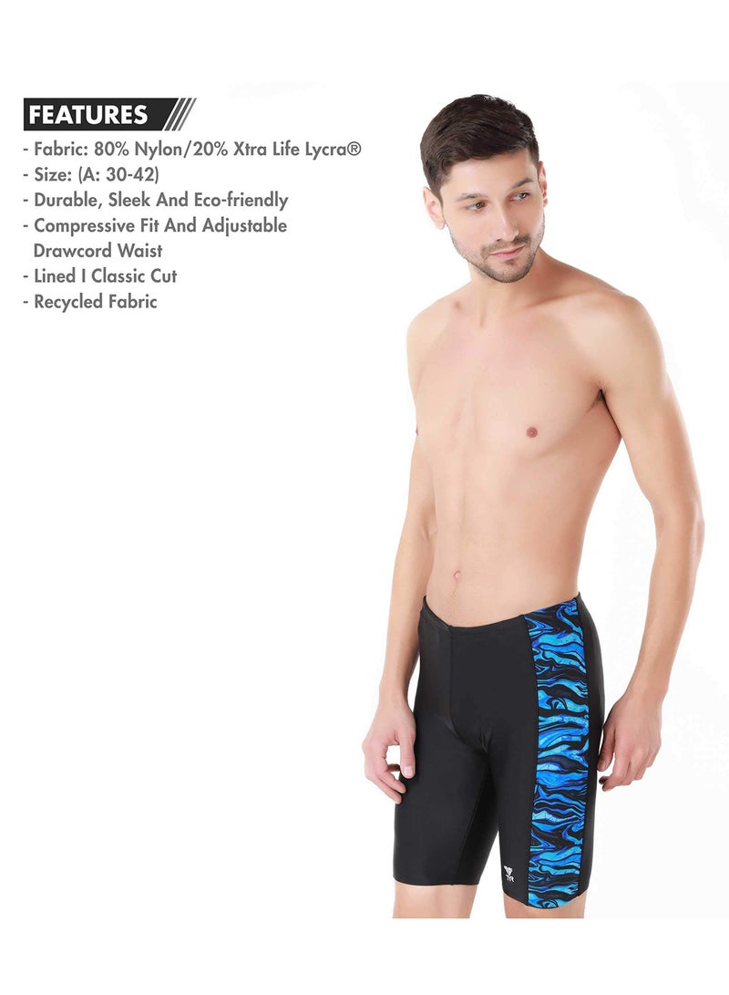 TYR Alliance Splice Swimming Jammer for Men(Black/Blue,3XL) - Image 3