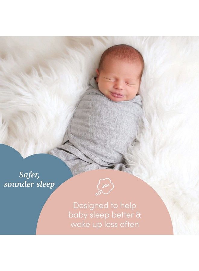 SleepingBaby Zippy Swaddle 100% Cotton Baby Swaddle Blankets Sleep Sacks With Convenient Bottom Zipper Heather Grey Medium/Large 2 Pack - Image 3