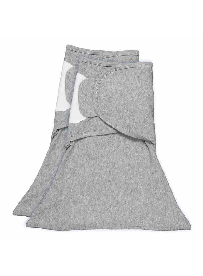 SleepingBaby Zippy Swaddle 100% Cotton Baby Swaddle Blankets Sleep Sacks With Convenient Bottom Zipper Heather Grey Medium/Large 2 Pack - Image 1