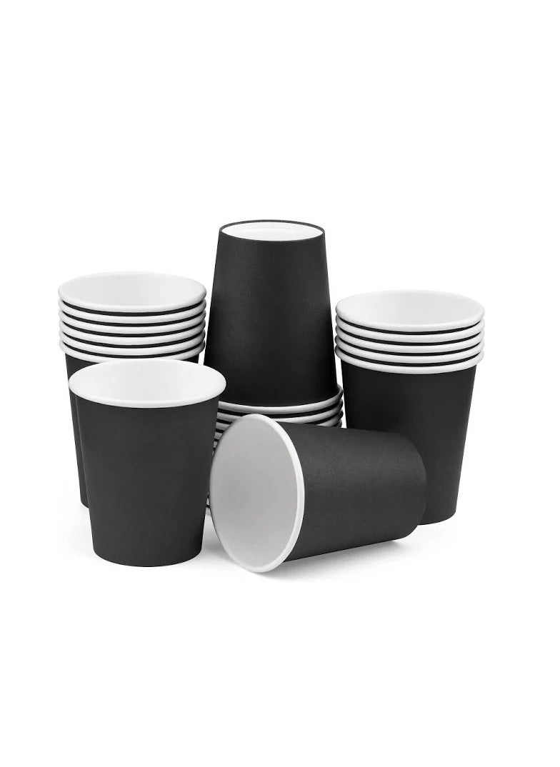 Alba Plastic - Coffee Cups Disposable 8 oz Paper Cups for Tea, Coffee, Hot Chocolate and other Hot Drinks 50 Pcs - Image 1