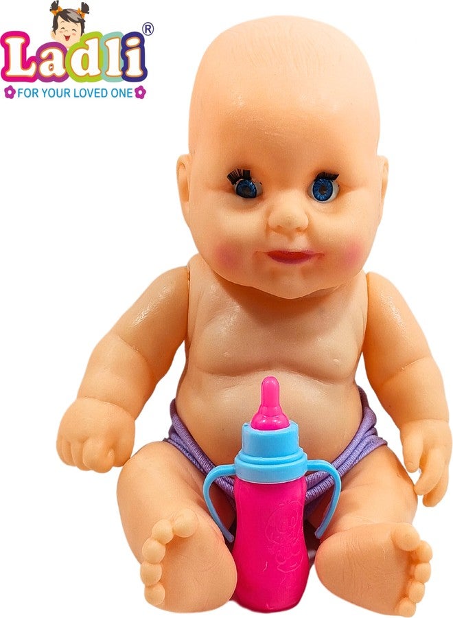 Ladli Sanju Baba Cute Soft Body Doll Toy for Kids Nude Baby Arms & Legs moveable_A (Multicolor) - Image 3