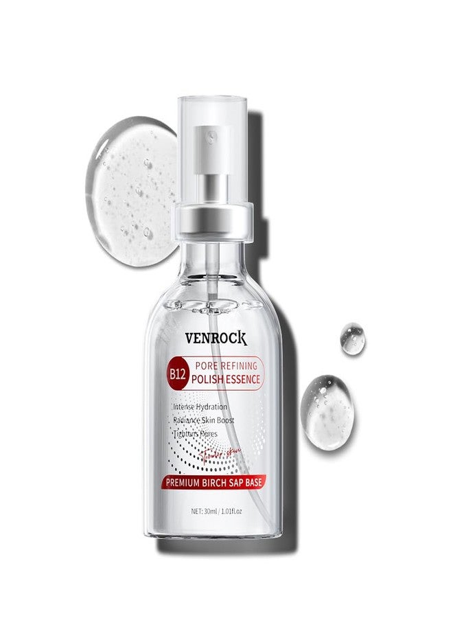 Venrock Pore Refining & Polishing Essence with 4% Niacinamide - Minimizing Serum for Large Pores, Blackheads & Oily Skin, Micro-Bubble Radiance Treatment, 1.01 Fl Oz - Image 1