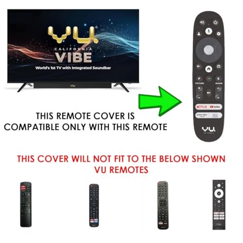 Zaoma Remote Cover Case Pouch Sleeve Compatible/Replacement for Vu Ultra HD (4K) LED Smart Google TV Remote Control Case (Black) - Image 5