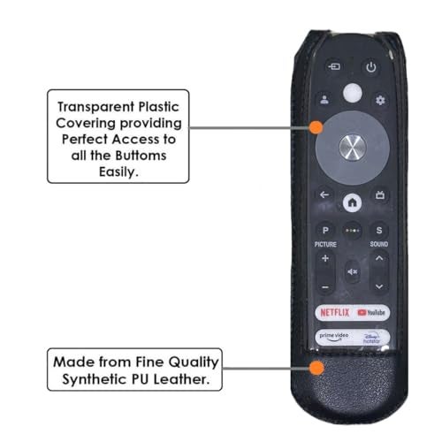 Zaoma Remote Cover Case Pouch Sleeve Compatible/Replacement for Vu Ultra HD (4K) LED Smart Google TV Remote Control Case (Black) - Image 2