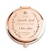 QUSTGO Aunt Gifts from Niece Nephew Personalized Gift for Aunt Custom Auntie Compact Mirror Mothers Day Basket Stuffers - Image 2