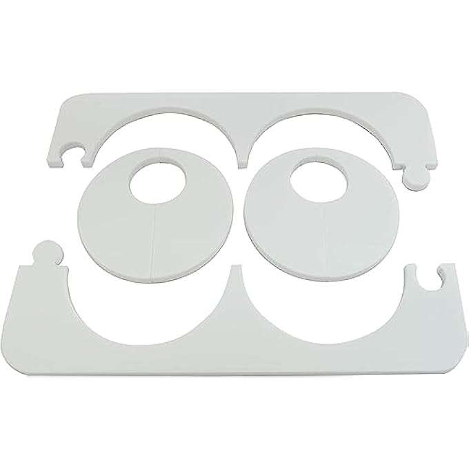 PACK OF 2 DOUBLE ROSETTES FOR HEATING PIPES, MADE OF FINE ACRYLIC, ALL PIPE SPACING AND EASY INSTALLATION WITH STRONG ADHESIVE FILM, COVER ROSETTES HEATING PIPE COVER, PIPE COVER - Image 3