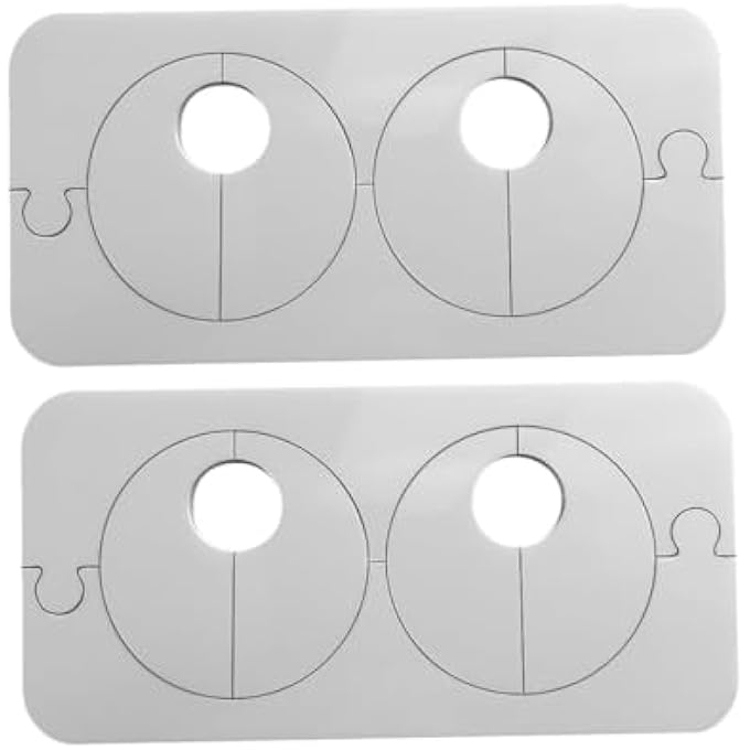 PACK OF 2 DOUBLE ROSETTES FOR HEATING PIPES, MADE OF FINE ACRYLIC, ALL PIPE SPACING AND EASY INSTALLATION WITH STRONG ADHESIVE FILM, COVER ROSETTES HEATING PIPE COVER, PIPE COVER - Image 1