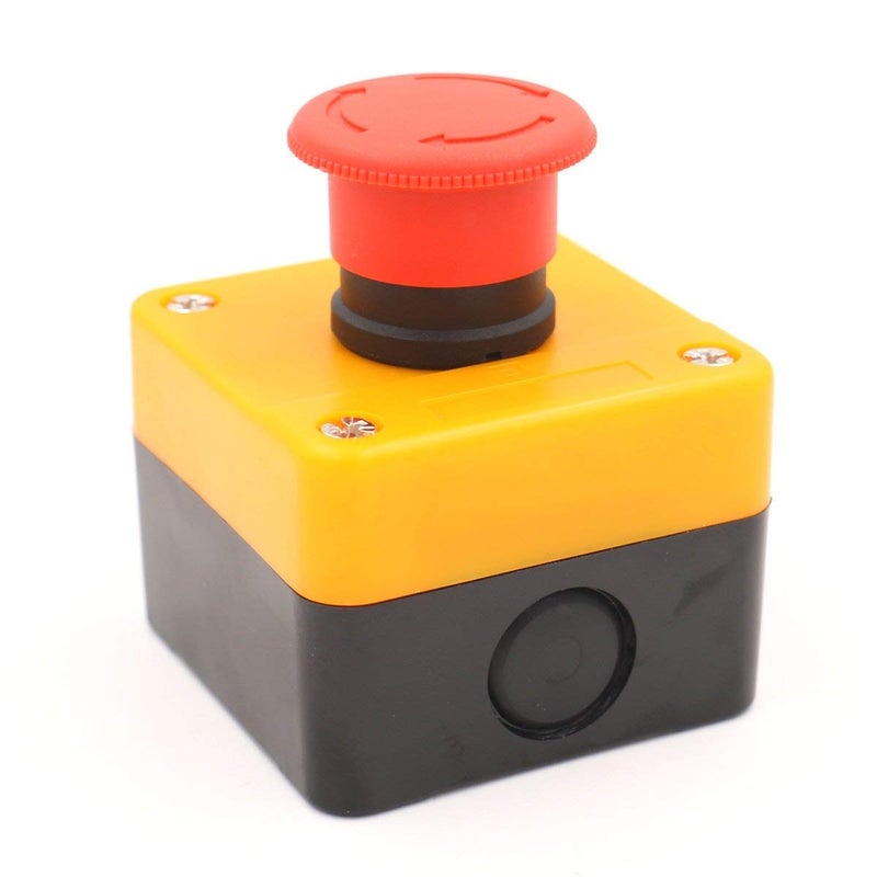 KAMSTEALTH زر إيقاف الطوارئ زر ضغط NC عنصر مع صندوق زر الضغط - Image 1