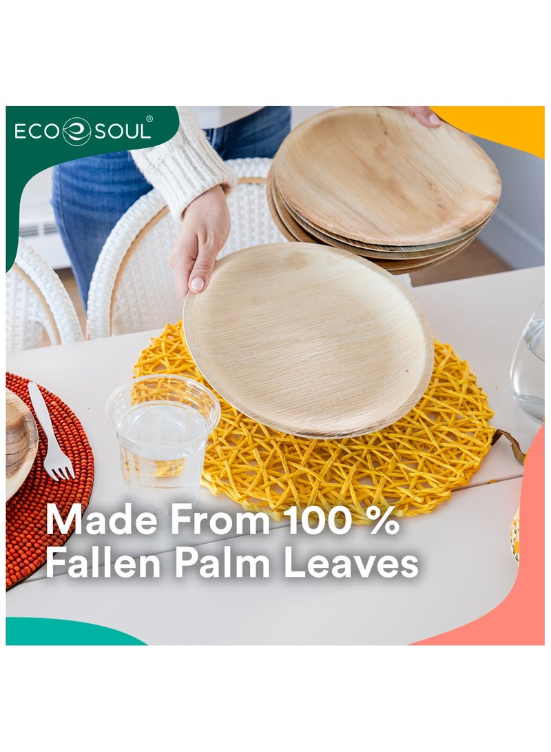 ECO SOUL Palm Leaf Plates, 10 inch Round, 10 Pc - Image 3