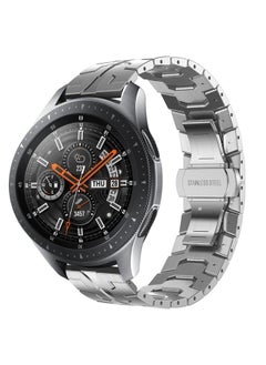 Generic Replacement Strap For Samsung Galaxy watch 46mm Armor Stainless Steel Metal Watch Band Silver 