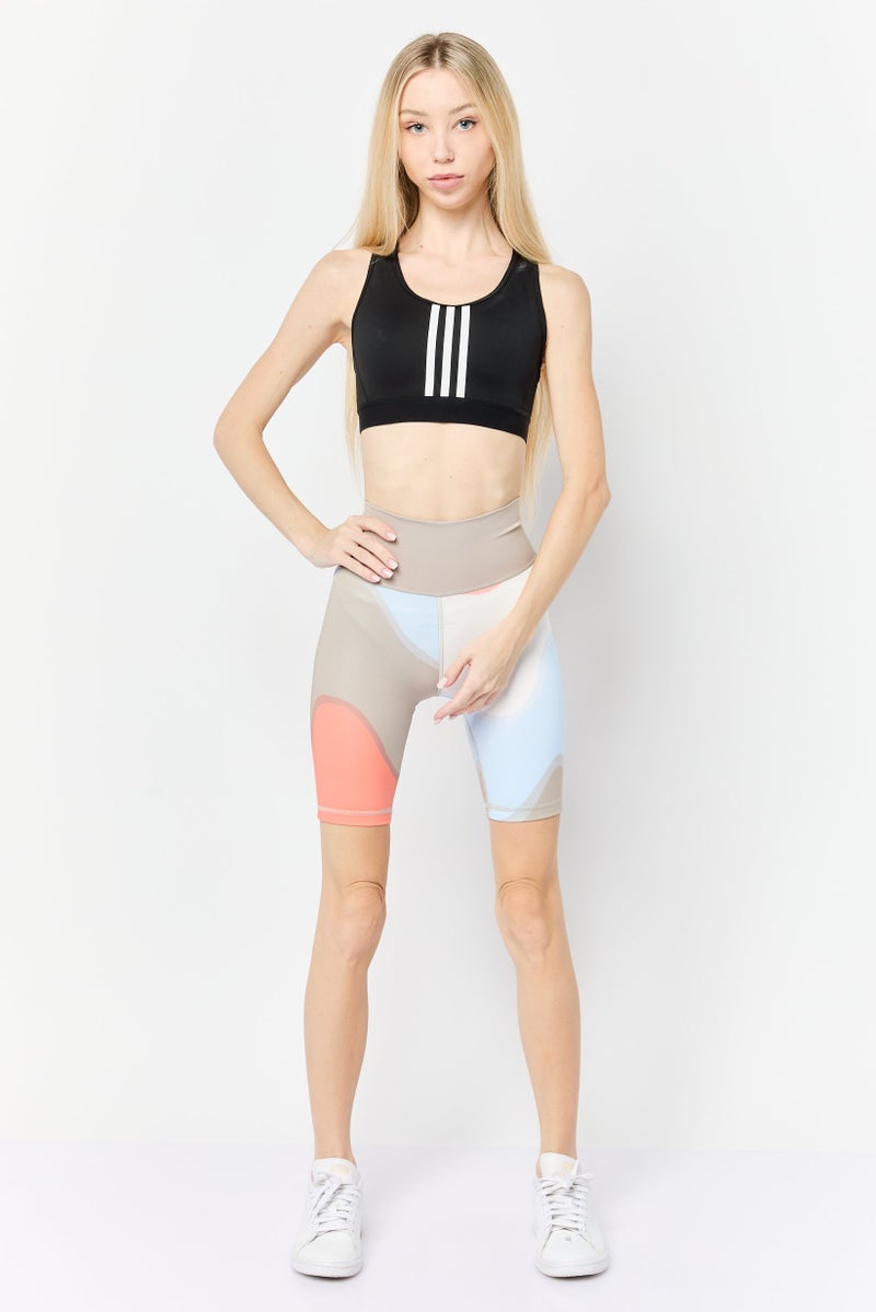 Adidas Women Sportswear Fit Training Shorts, Multicolor  - Image 2