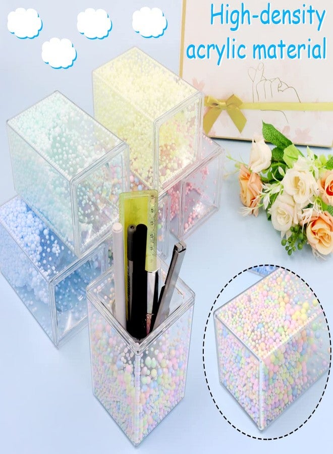 Modixun 2Pcs Cute Bubble Pen Holder Pencil Holder, Acrylic Pen Cup Stand for Desk, Pencil Cup Pot for Home, School & Office, Colorful - Image 4