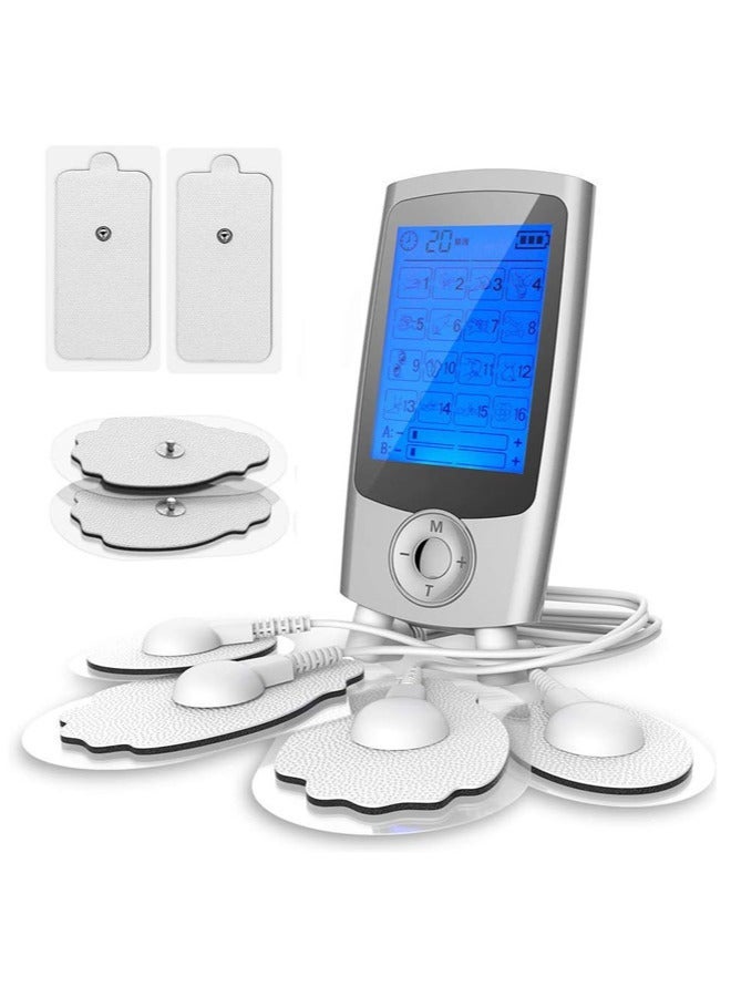 general TENS EMS Unit Muscle Stimulator for Pain Relief Therapy, Electric 36 Modes Dual Channel TENS Machine Pulse Massager with 8 Pcs Electrode Pads/Continuous Stable Mode/Memory Function - Image 1