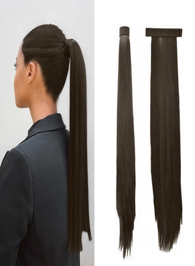VIVIAN 24 Inches Hair Extensions Ponytail Hair looking Scale Ponytail Hair Wig/Extension Ponytail Long Hair Curly Hair for Women and Girls, Brown Colour - Image 1