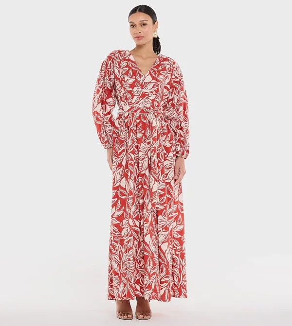 بي سي بي جي Women'S Aop V-Neck Printed Dress