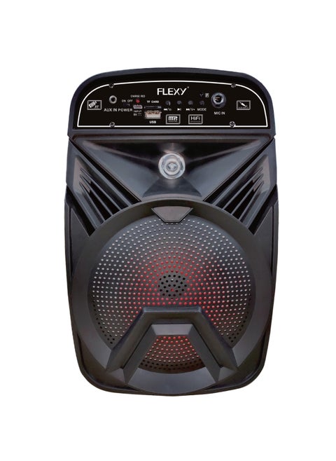 FLEXY TROLLY SPEAKER - High-Powered Portable Speaker System with USB/SD Karaoke, Wired Connectivity, Rechargeable Battery, 6.5" Driver, 150-18000Hz Frequency Response, and 2-Year Warranty