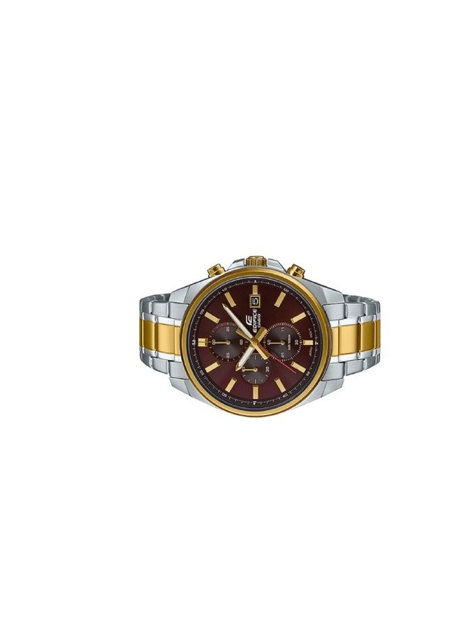 CASIO EDIFICE MEN'S CHRONOGRAPH STAINLESS STEEL BAND BROWN DIAL WATCH EFV-610SG-5AVUDF - Image 5