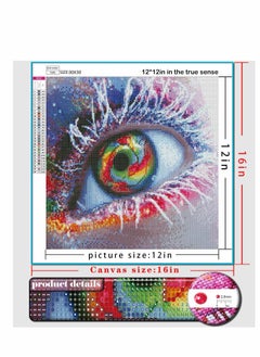 Excefore Diamond Painting Kits for Adults Kids DIY 5D Eye Round Full Drill Crystal Rhinestone Embroidery Paintings Gem Art Kit Home Wall Decor Gifts(30x30cm)  - Image 4