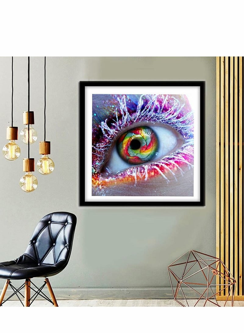Excefore Diamond Painting Kits for Adults Kids DIY 5D Eye Round Full Drill Crystal Rhinestone Embroidery Paintings Gem Art Kit Home Wall Decor Gifts(30x30cm) - Image 2