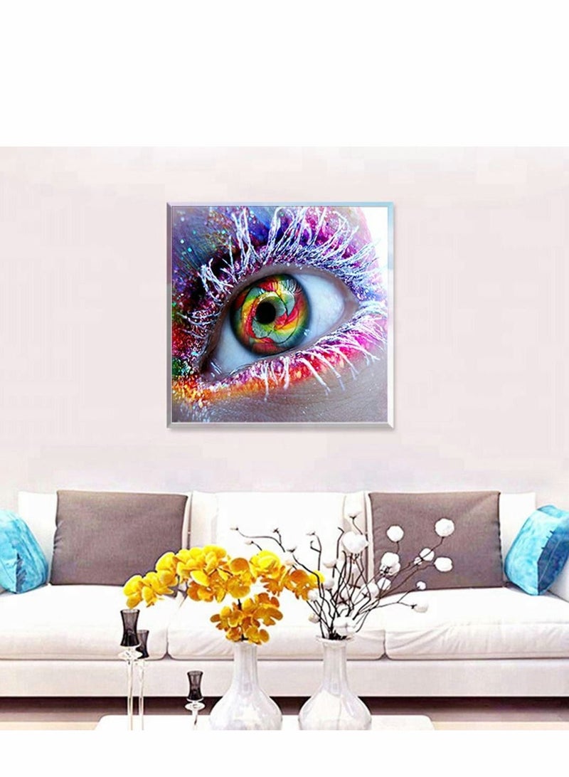 Excefore Diamond Painting Kits for Adults Kids DIY 5D Eye Round Full Drill Crystal Rhinestone Embroidery Paintings Gem Art Kit Home Wall Decor Gifts(30x30cm) - Image 5